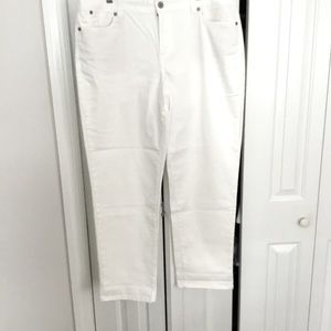 Talbots NEW white jeans simply flattering collection. Size 16.